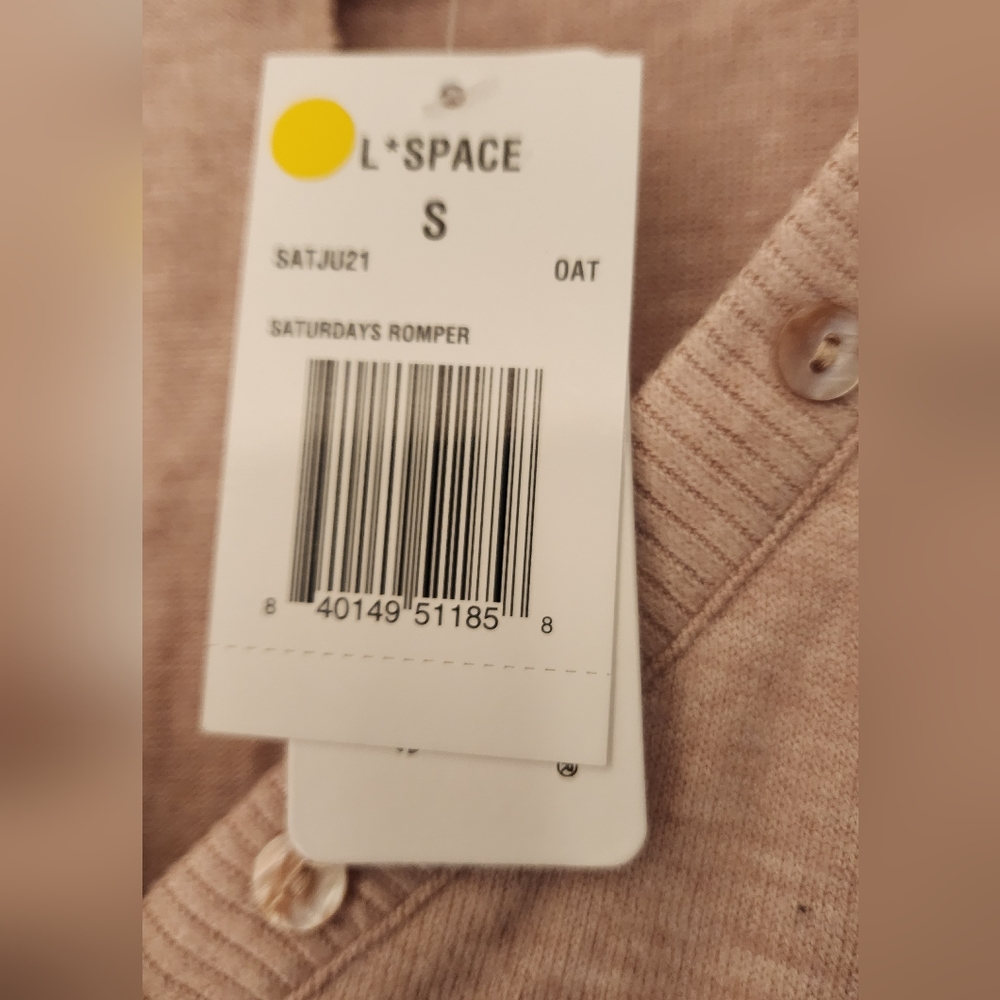 L*SPACE Saturdays Relaxed Romper In Beige Size Small - Picture 11 of 12